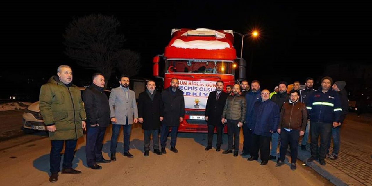 Sincan Belediyesi’nden 21 TIR yardımı