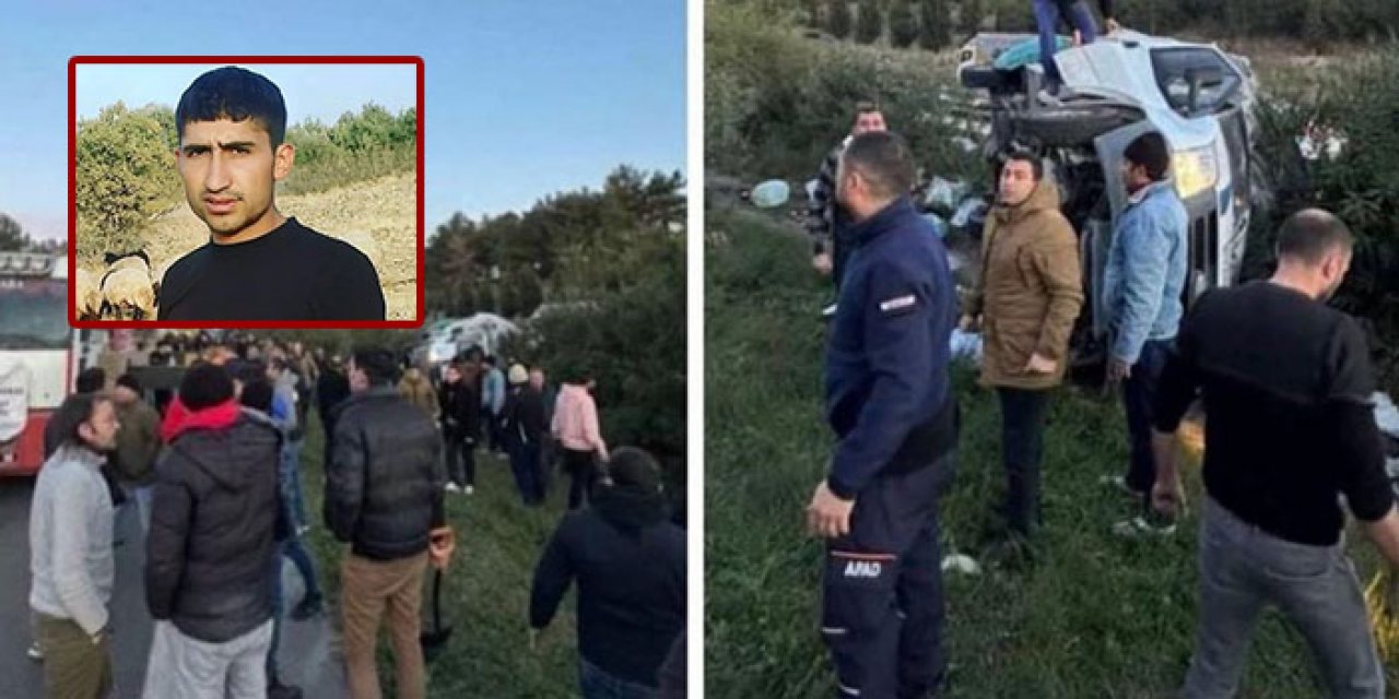 Deprem bölgesine yardım götürürken kaza yaptı