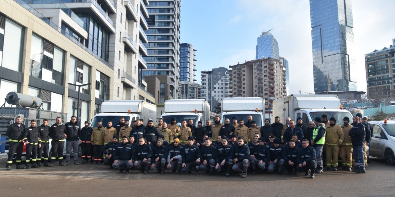 Başkentgaz ekipleri deprem bölgesine gönderildi