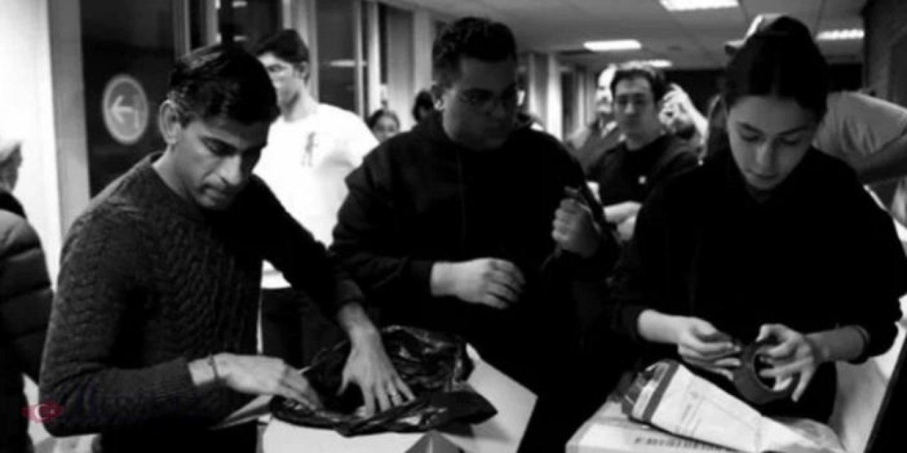 İngiltere Başbakanı Rishi Sunak yardım kolisi hazırladı