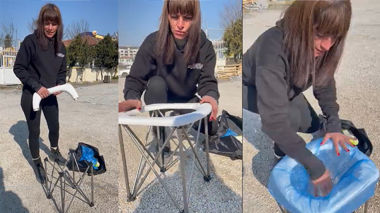 Deprem bölgelerinde portatif tuvaletler yaşamı kolaylaştırıyor