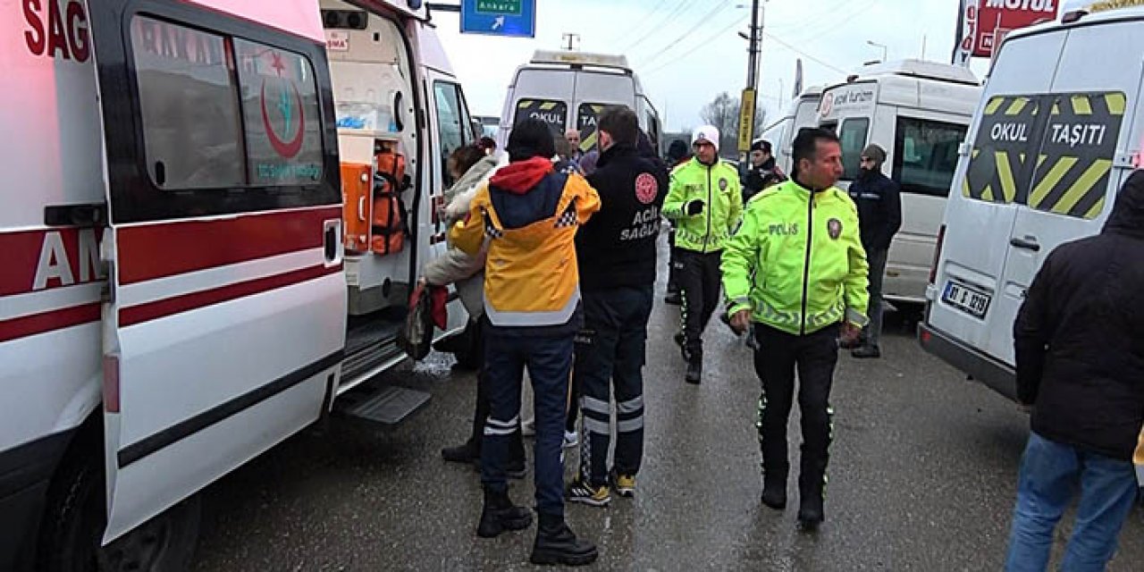 Düzce’de zincirleme kaza: 15 yaralı