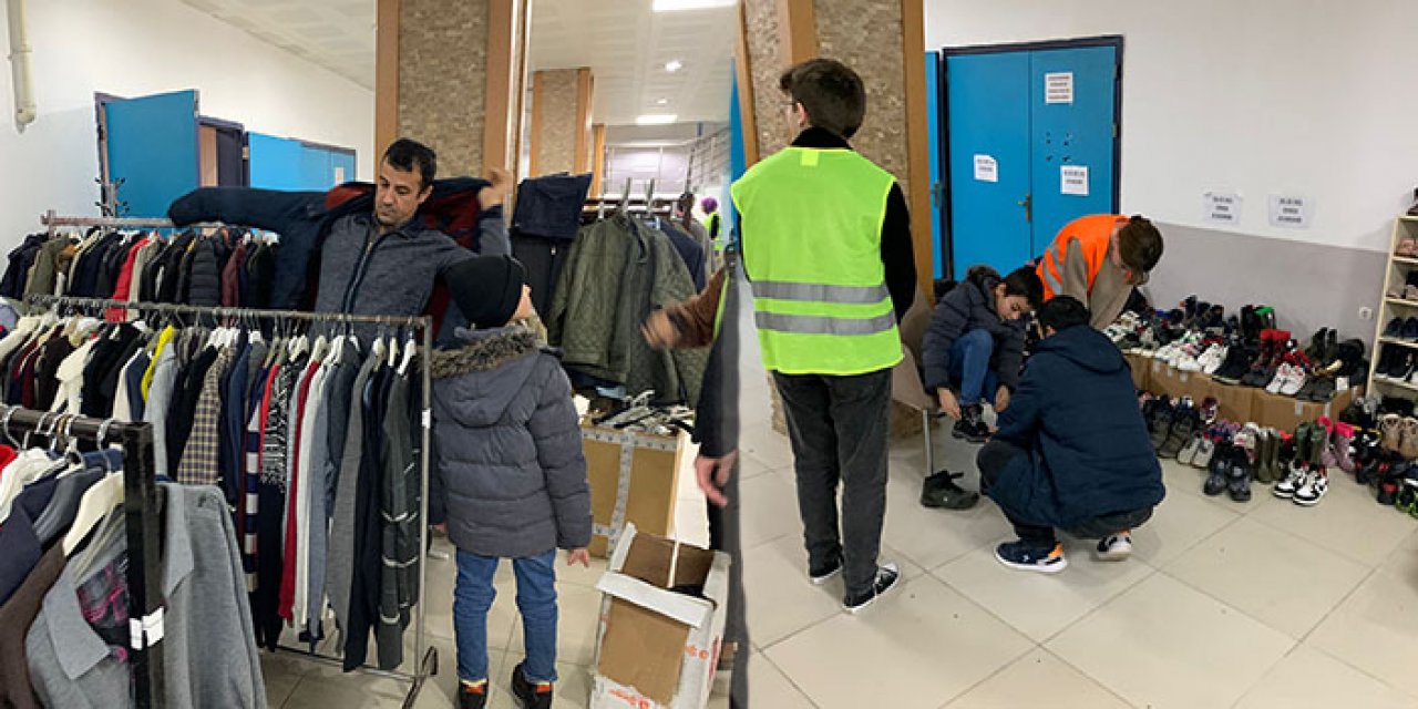 Depremzedeler için sosyal mağaza açıldı