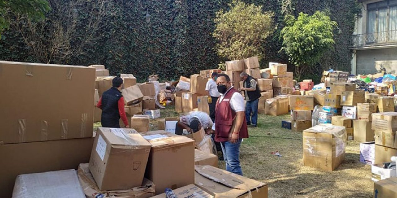 Meksika’dan 40 ton yardım malzemesi