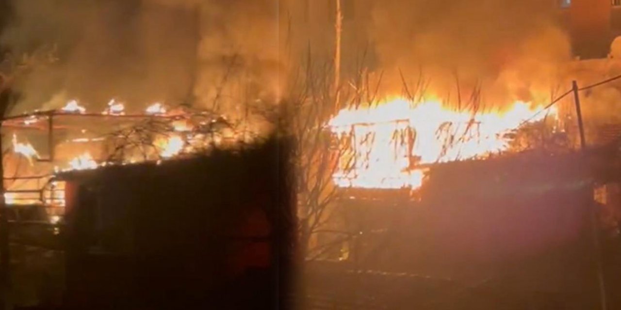 Gecekondu alev alev yandı: 1 yaralı