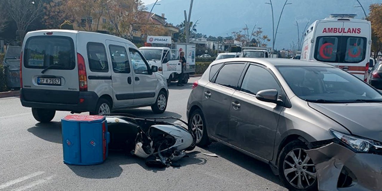 Antalya'da kuryenin vefat ettiği kaza kask kamerasında