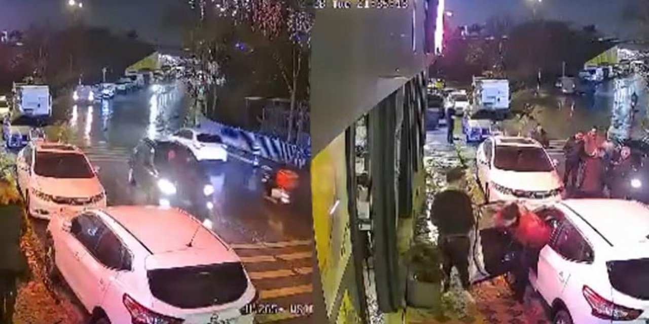 Ümraniye’de trafik kazası kamerada
