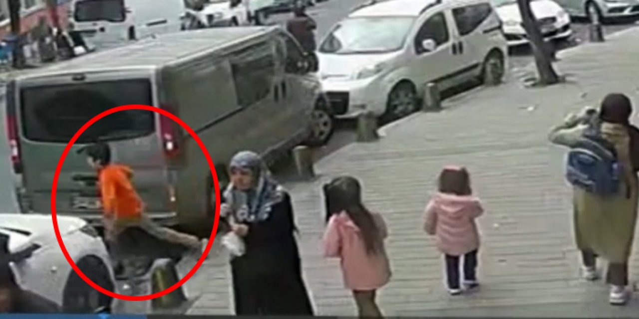 Aniden yola fırlayan küçük çocuğa otomobil çarptı