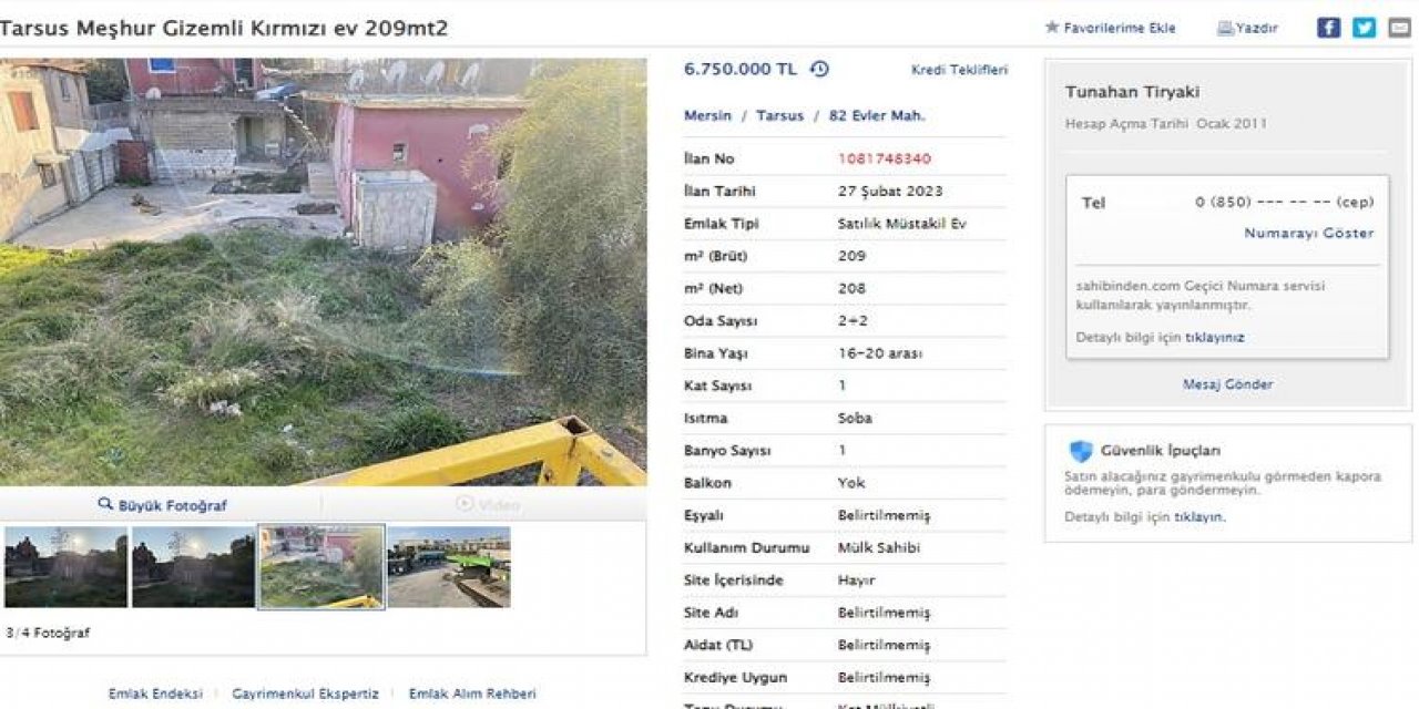 'Gizemli ev' satışa çıkarıldı