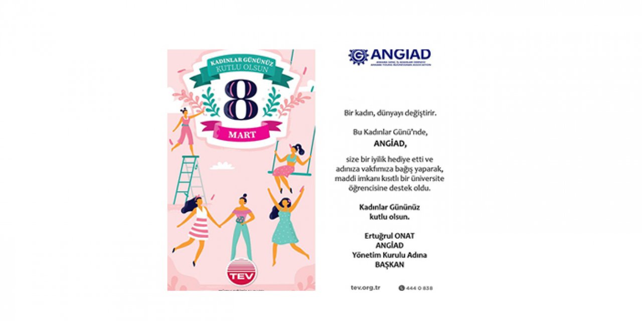 ANGİAD’dan Dünya Kadınlar Günü’nde anlamlı bağış