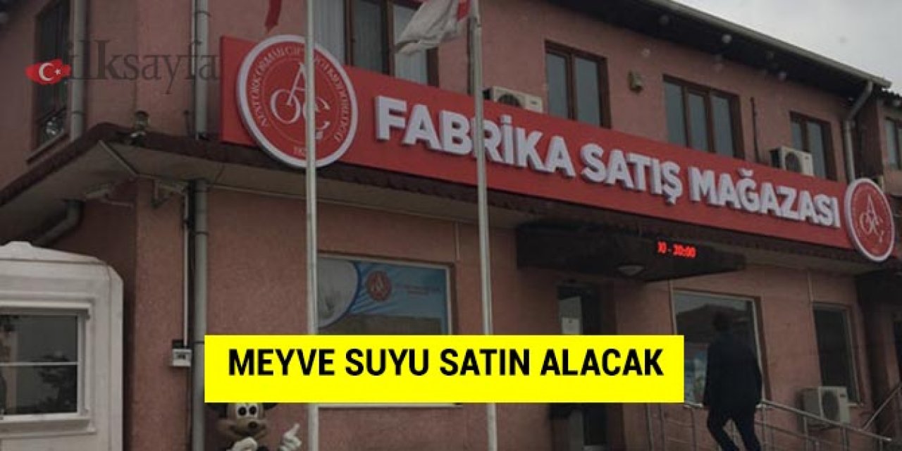 AOÇ meyve suyu konsantreleri satın alacak