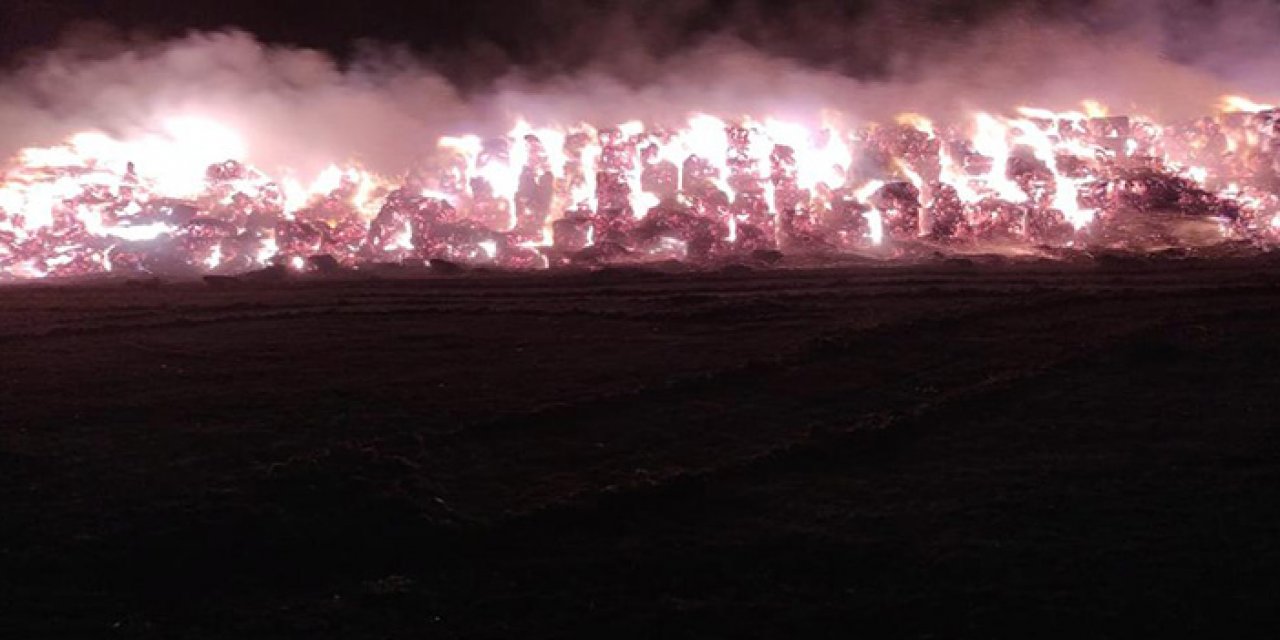 Konya’da tarım işletmesinde yangın meydana geldi