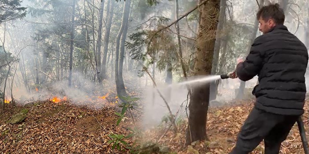 Trabzon’da orman yangını