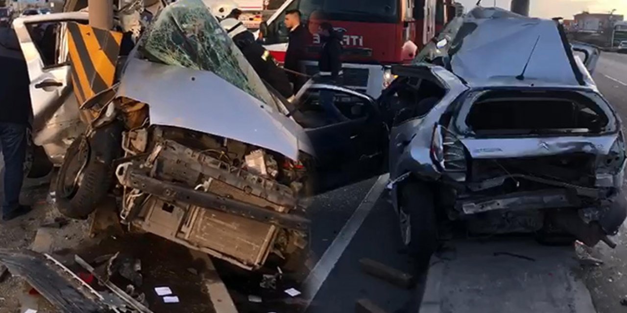 Savrulan otomobil direğe saplandı: Sürücü yaşamını yitirdi