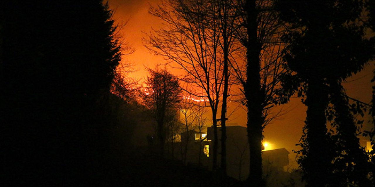 Trabzon’da örtü yangını
