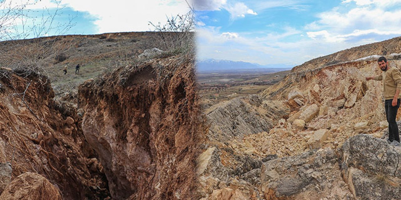Geyiktepesi’nde deprem kaynaklı dev yarıklar
