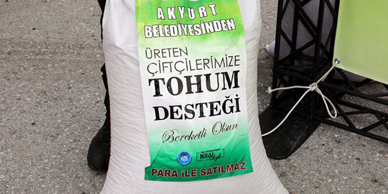 Akyurt Belediyesi tohum desteğiyle çiftçinin yanında