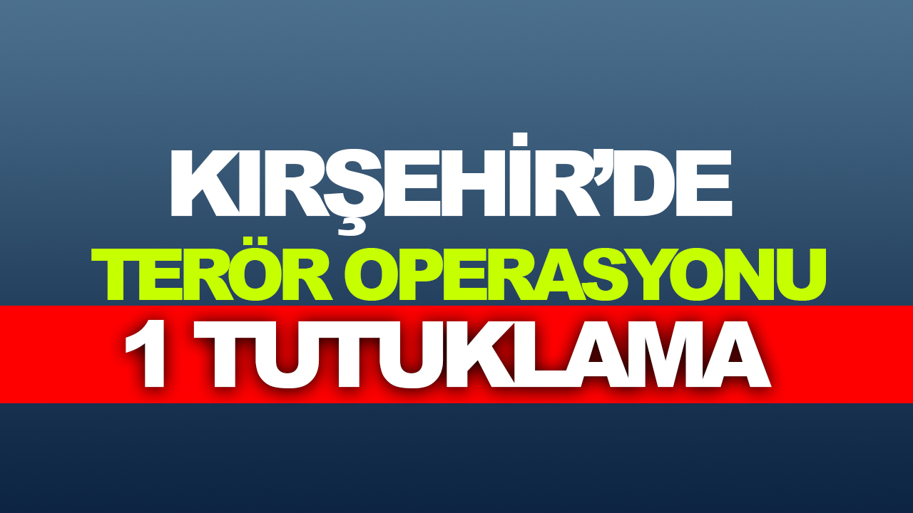 Kırşehir jandarmadan terör operasyonu: 1 tutuklu