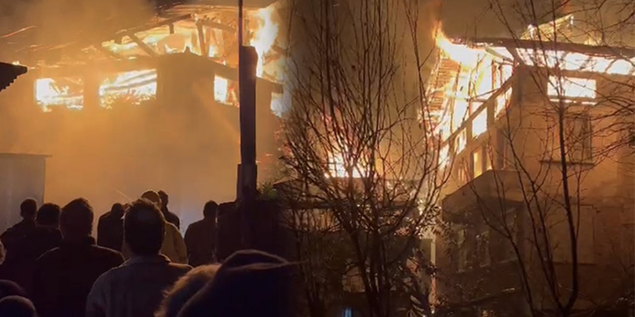 Rize’de yanan 2 ev kullanılmaz hale geldi