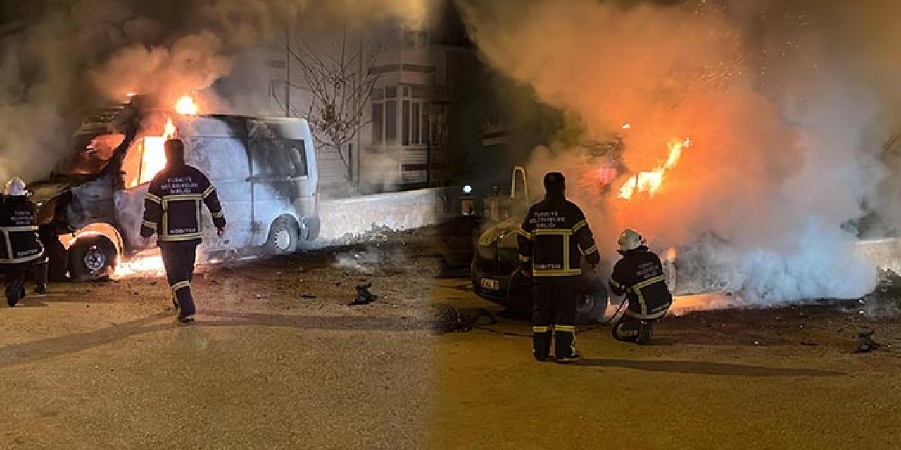 Park halindeki otomobil yandı: Alevler otomobile sıçradı