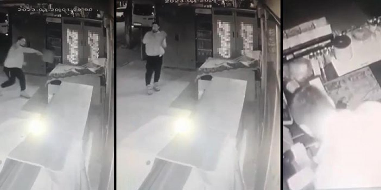 Sincan'da market soygunu: Camı kırıp girdi