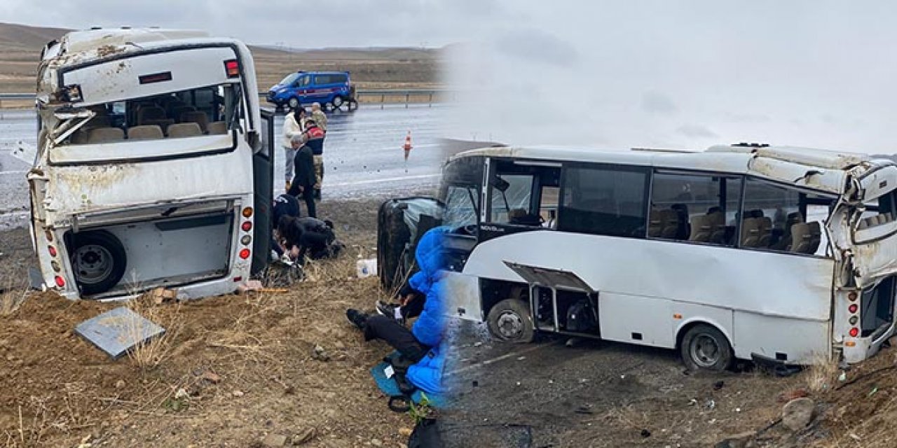 Voleybolcuları taşıyan minibüs devrildi: 11 yaralı