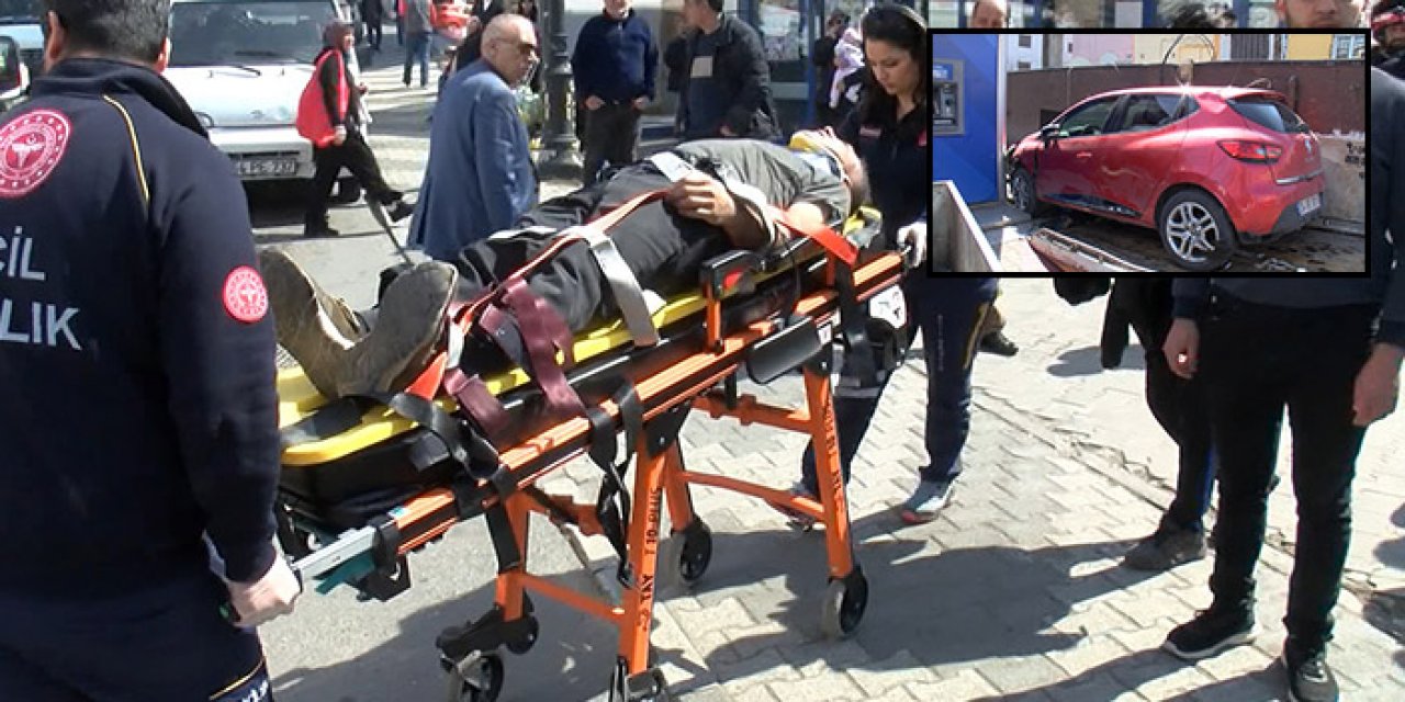Otomobil kaldırımdaki 4 kişiye çarptı: Hastaneye kaldırıldılar