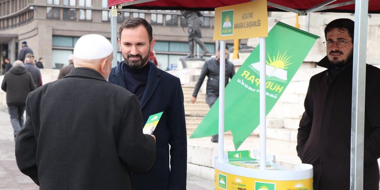 HÜDA PAR Ankara İl Başkanlığı seçim standı açtı