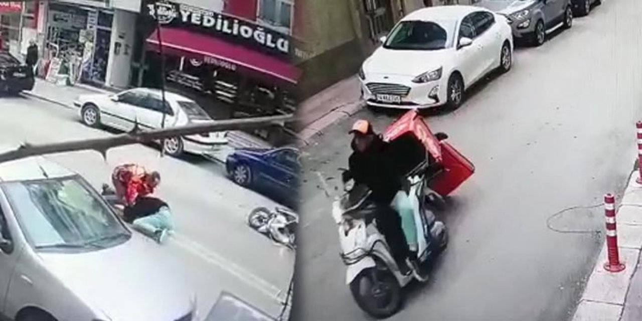 Motosikletini çalan hırsızın üzerine atladı