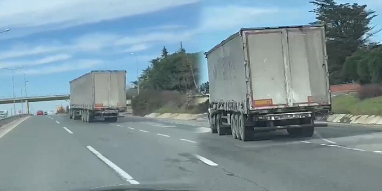 Silivri’de TIR tehlike saçtı
