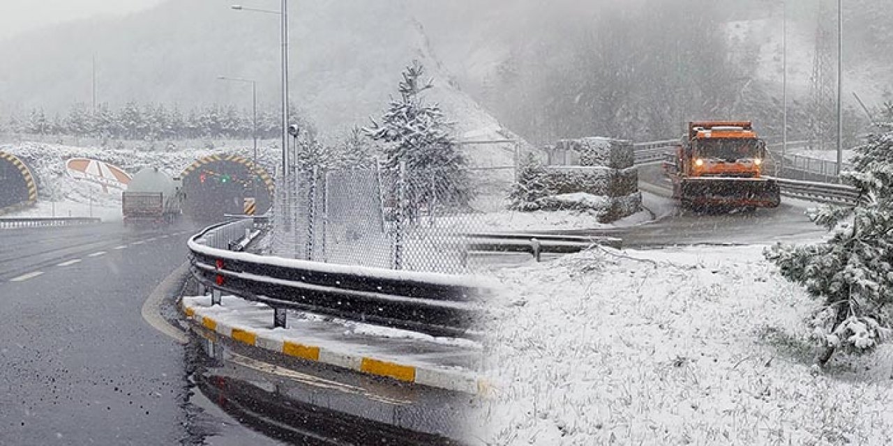 Bolu Dağı'nda etkili kar yağışı