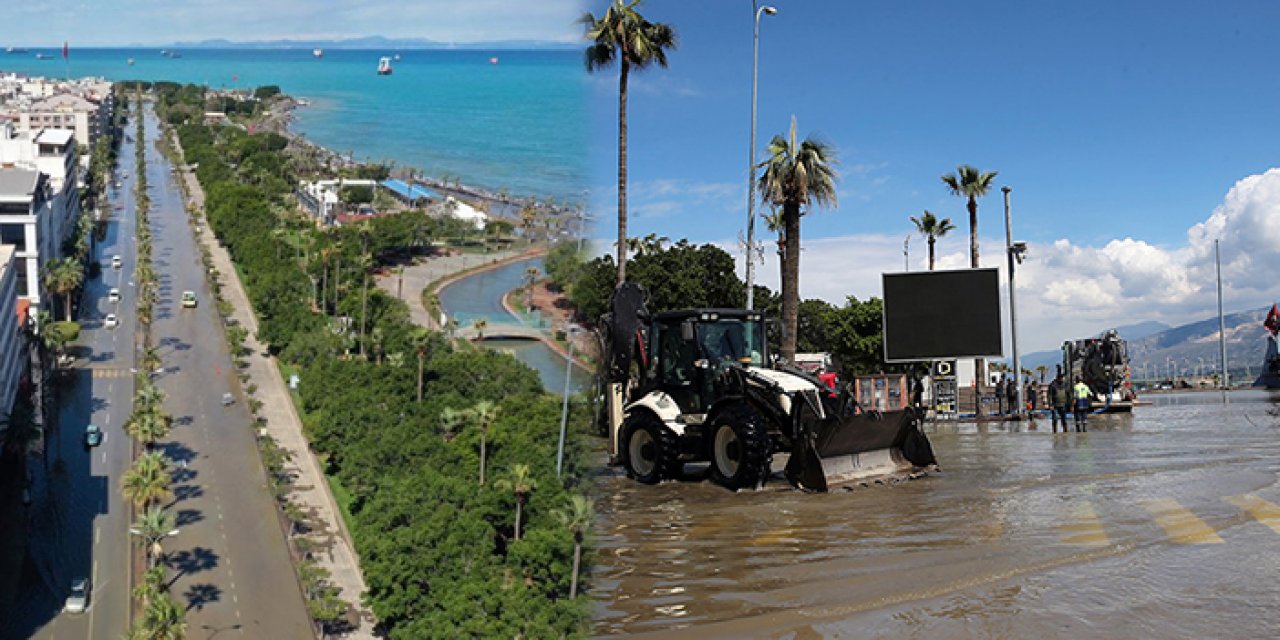 İskenderun’da sahil bandında tahliye çalışması