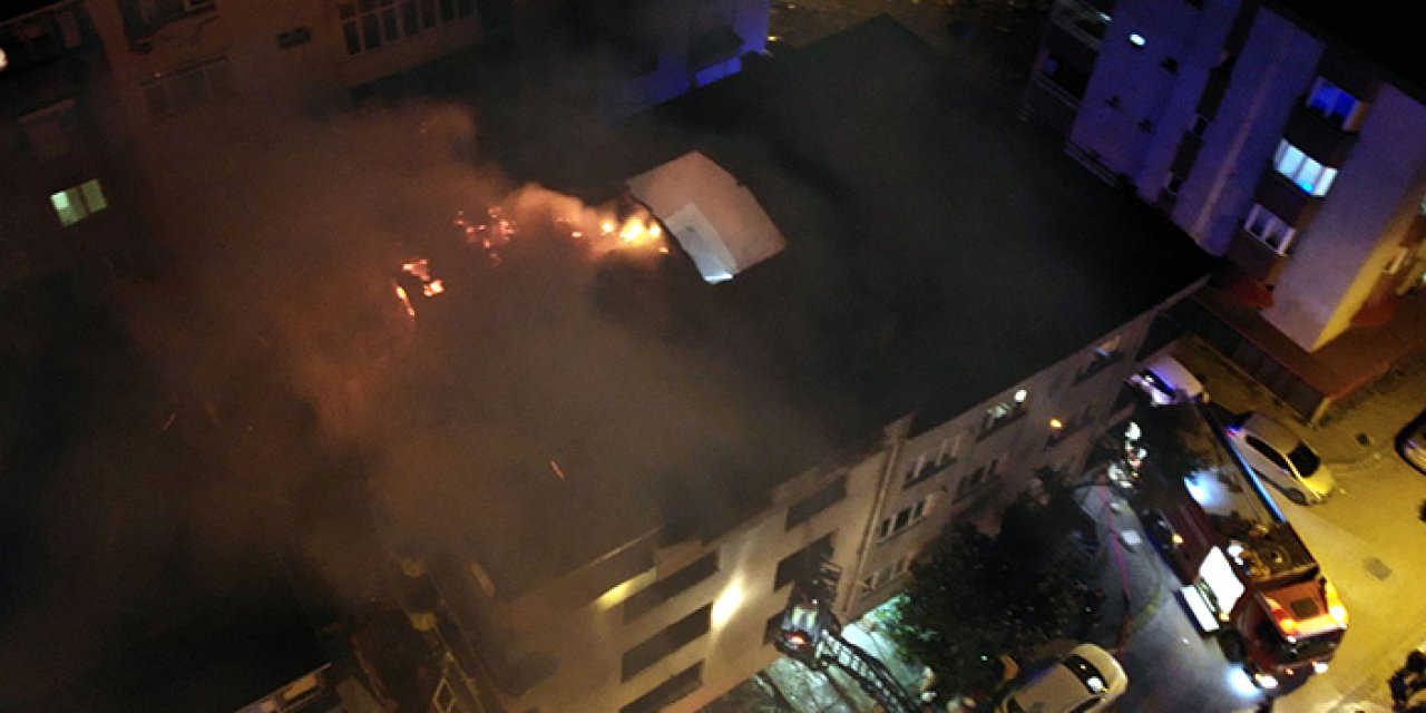 Boşaltılan binada yangın çıktı: 1 yaralı