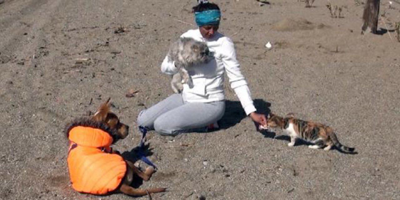 Depremzede Anka’ya yangınzede Deka arkadaşlık ediyor