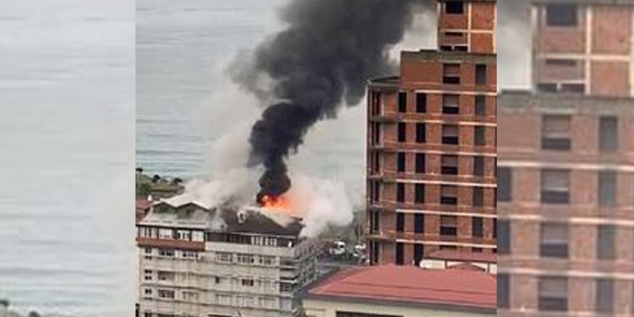 Çatı katı alevlere yenik düştü