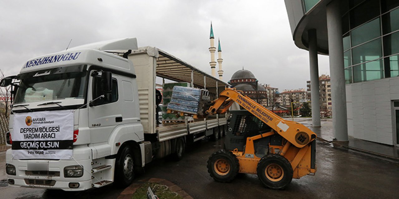 Yenimahalle Belediyesi’nden bölgeye 104’üncü TIR