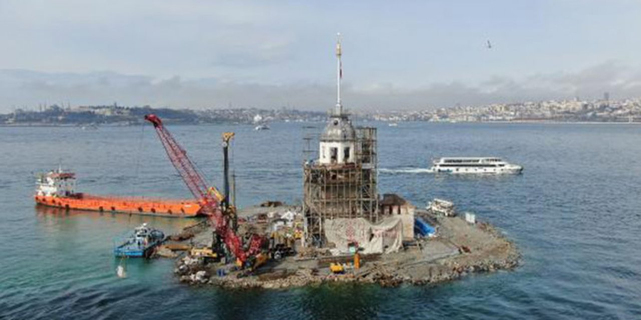 Kız Kulesi’nde kubbe gözüktü