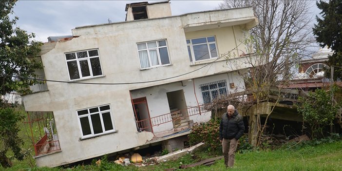 Ordu’da yağan yağmurlar heyelana neden oldu