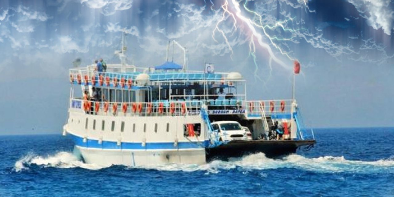 Feribot seferlerine fırtına engeli