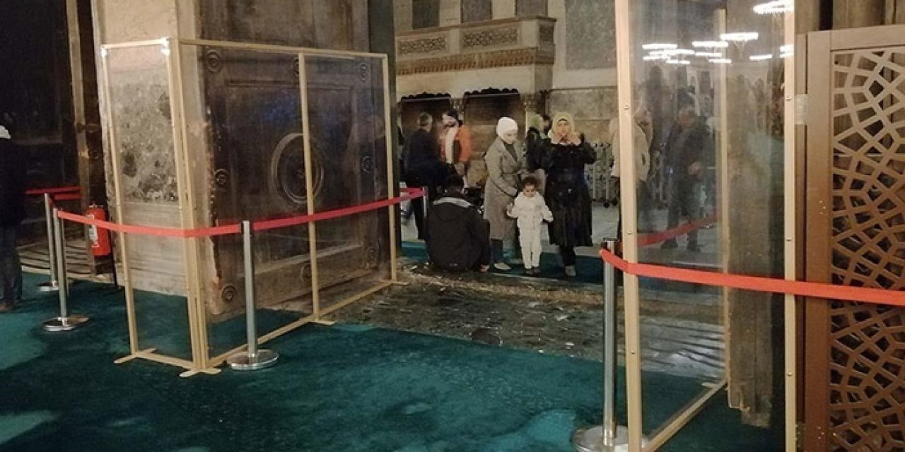 Ayasofya Camisi’nde ilginç önlem