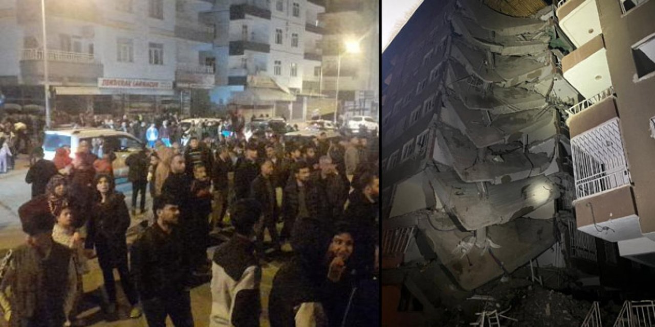 Diyarbakır'da apartman çöktü