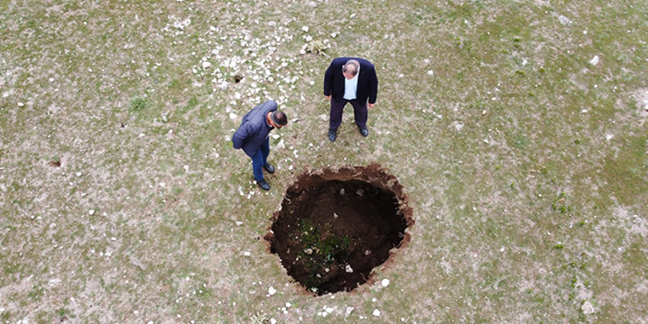 Aksaray’da obruk meydana geldi