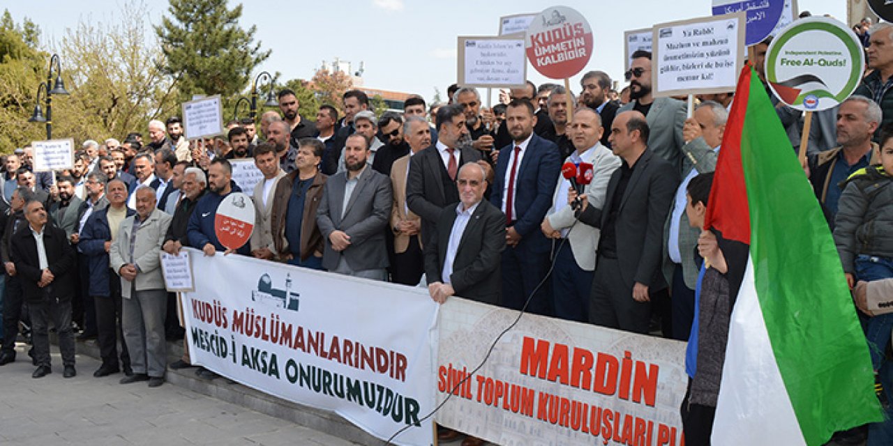 Mardin’den İsrail’e tepki yağdı