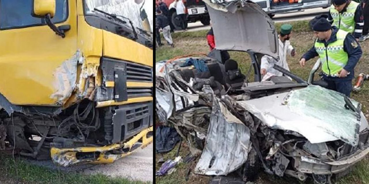 Trafik kazası: 1 ölü 1'i ağır 2 yaralı