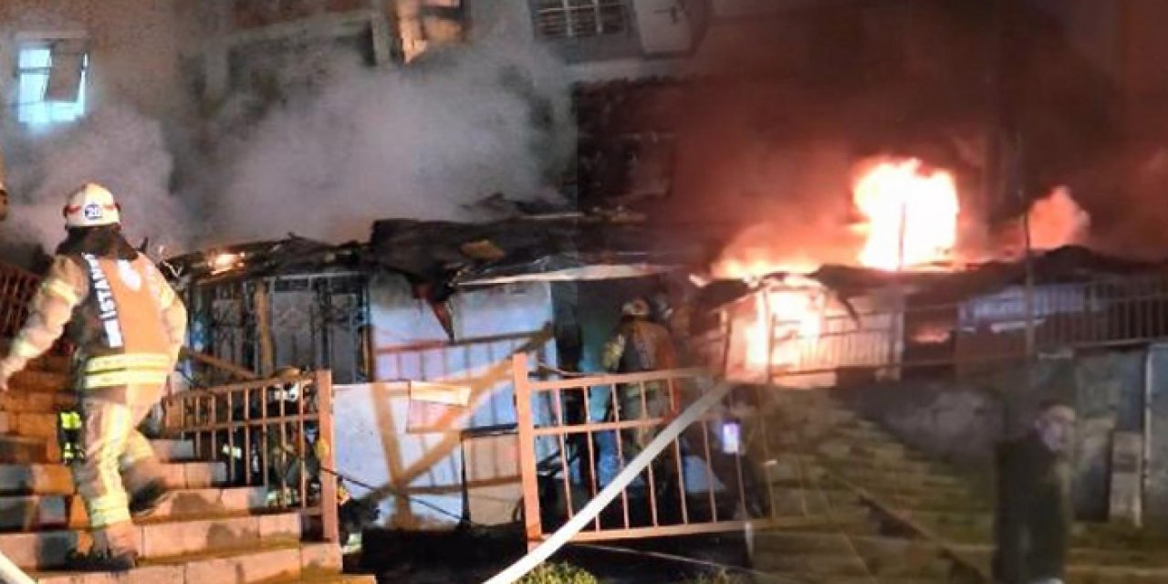 Gecekondu alevlere teslim oldu