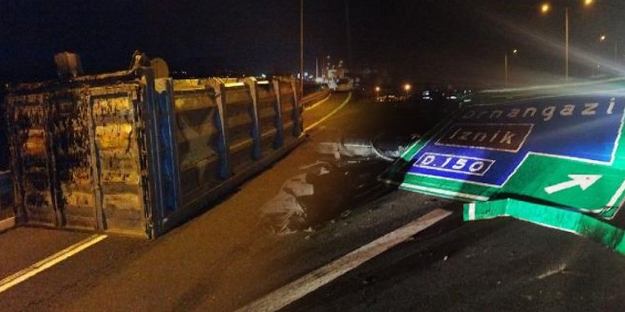 Dorse yüzünden 1 saat yol kapandı