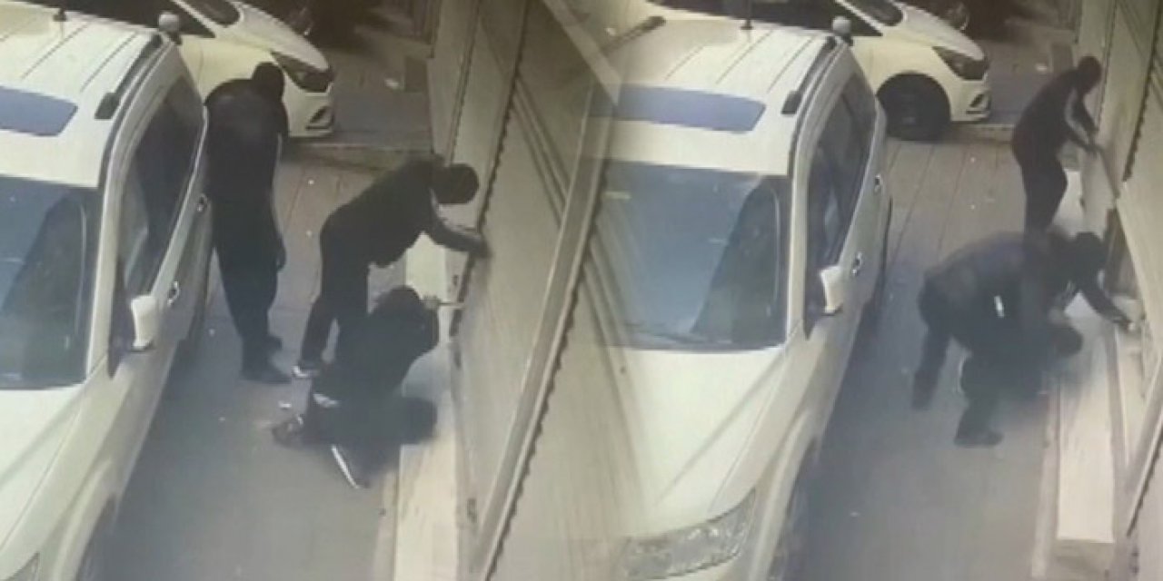Bayrampaşa’da lastik hırsızlığı kameralarda