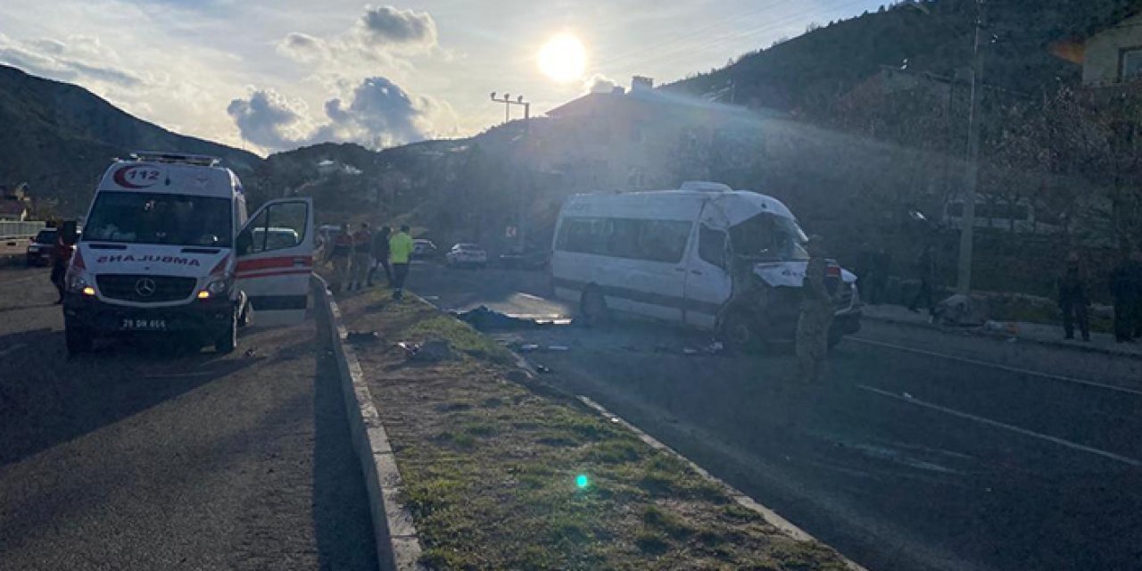 Gümüşhane’de işçi servisi takla attı: 1 ölü 7 yaralı