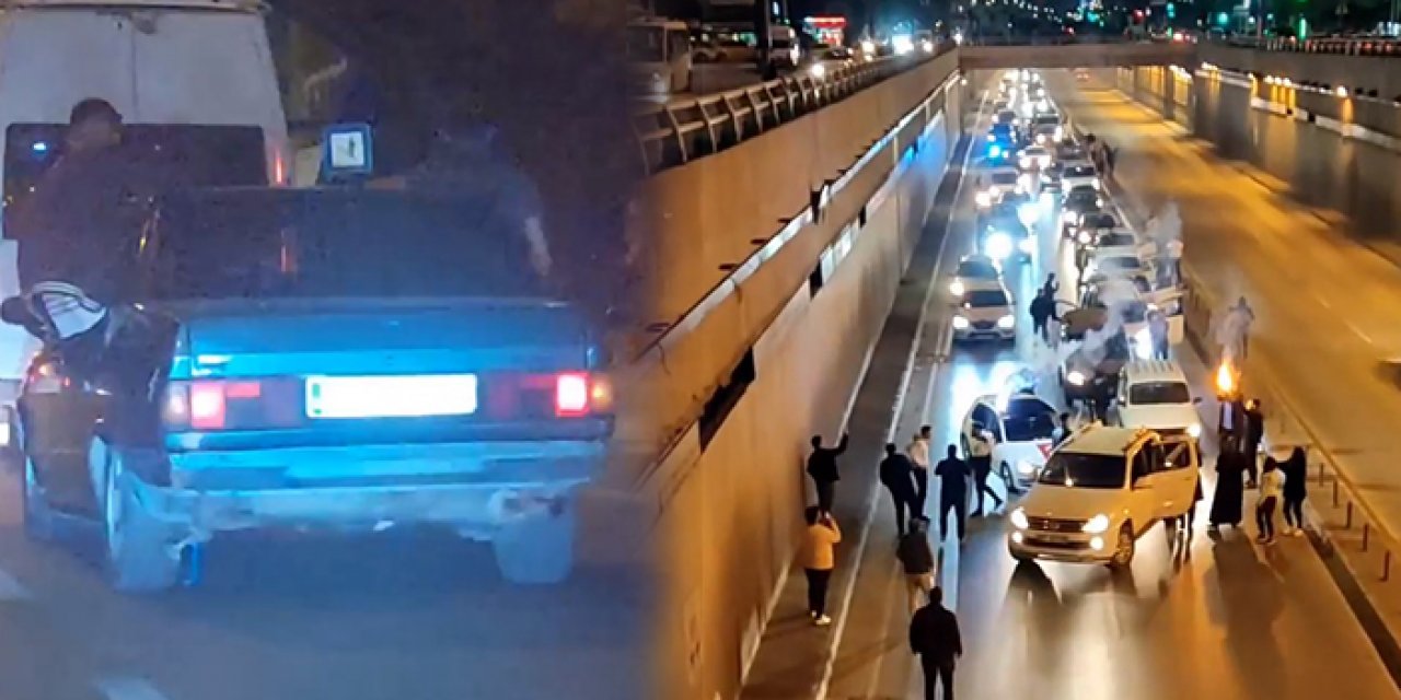 Adana’da trafik magandalarından asker uğurlaması