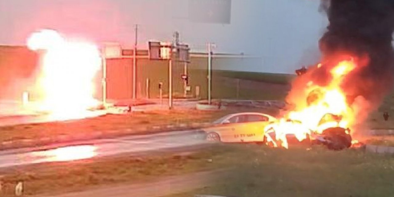 Işık ihlali araçları alev topuna çevirdi